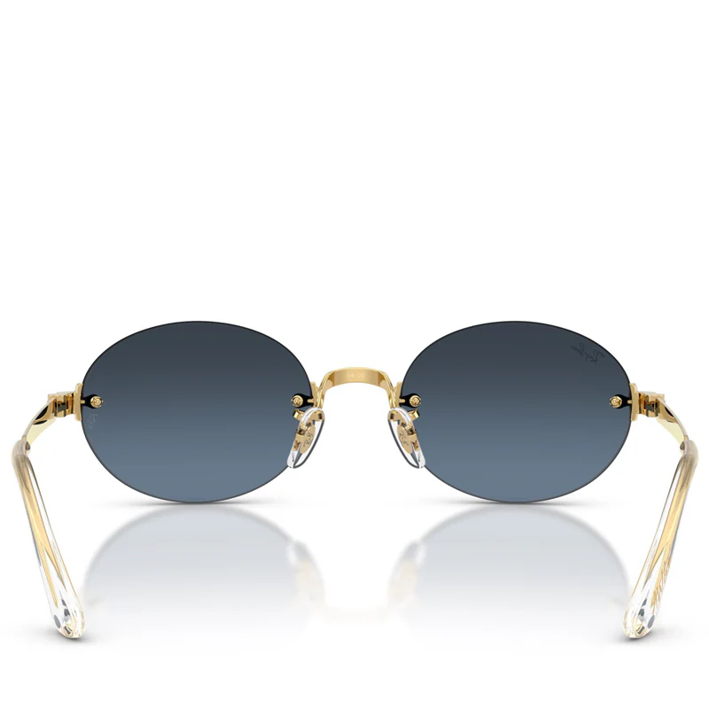 A$AP Rocky x Ray-Ban Rimless - Polished Arista Gold/Blue Gradient Dark Grey - Image 3