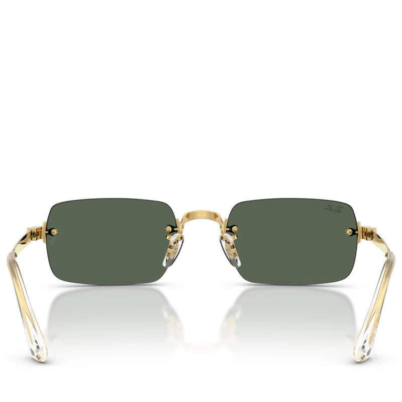 A$AP Rocky x Ray-Ban Rimless - Polished Arista Gold/Dark Green - Image 3
