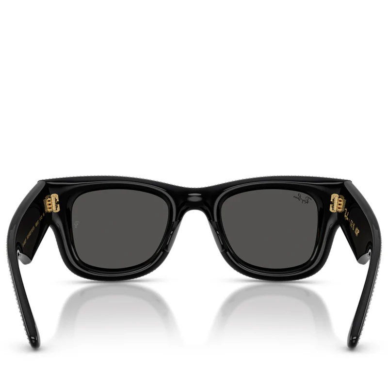 A$AP Rocky x Ray-Ban Wayfarer Puffer Crystal Pavé Edition - Polished Black/Strass Pavé - Image 3