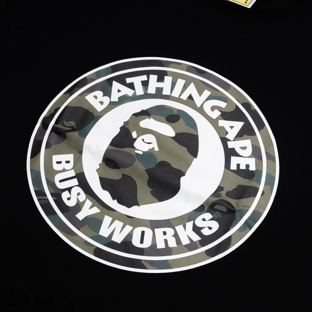 A Bathing Ape 1st Camo Busy Works Tee - Black/Green - Image 3
