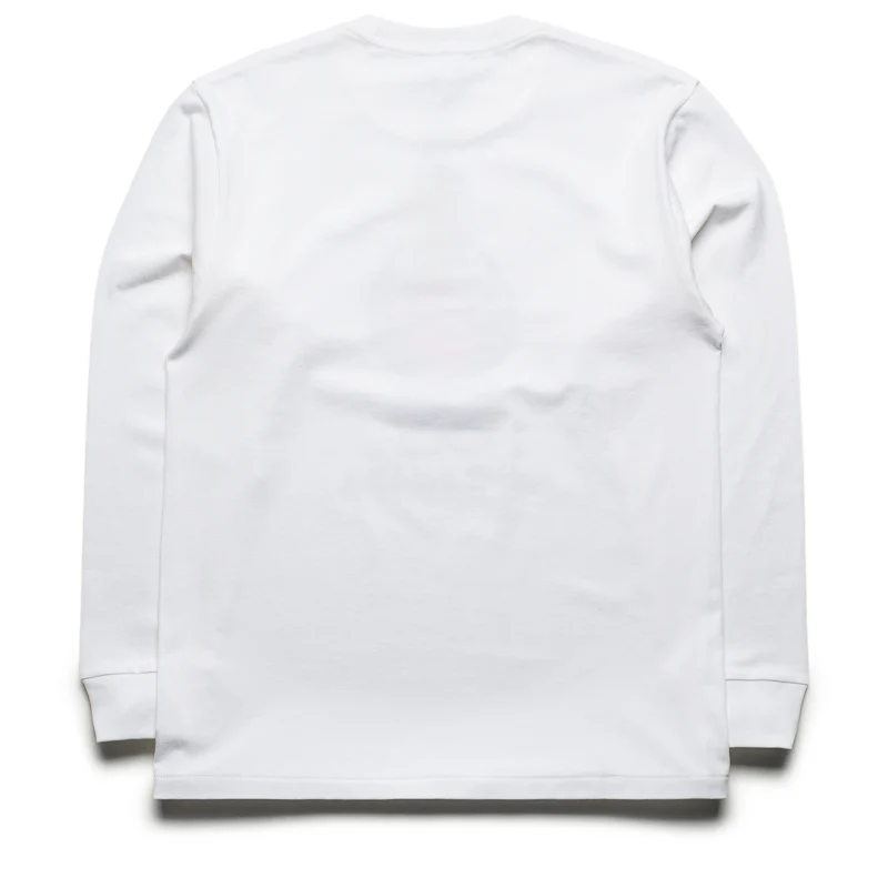 A Bathing Ape 1st Camo Milo Shark FZH L/S Tee - White/Orange - Image 2