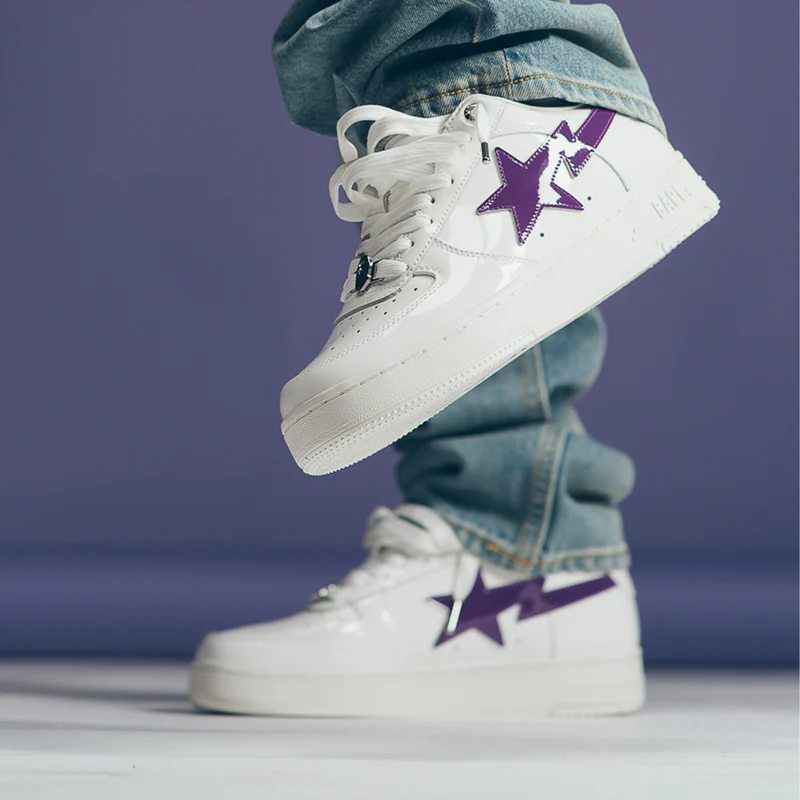 A Bathing Ape Bape Sta M2 - White/Purple - Image 7