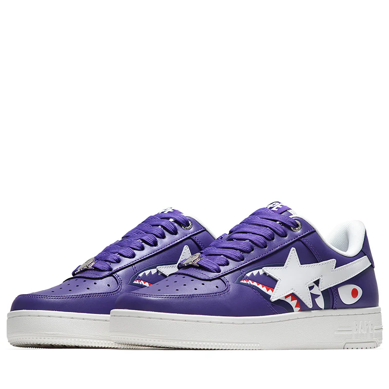 A Bathing Ape Bape Sta Shark #2 M2 - Purple/White - Image 2