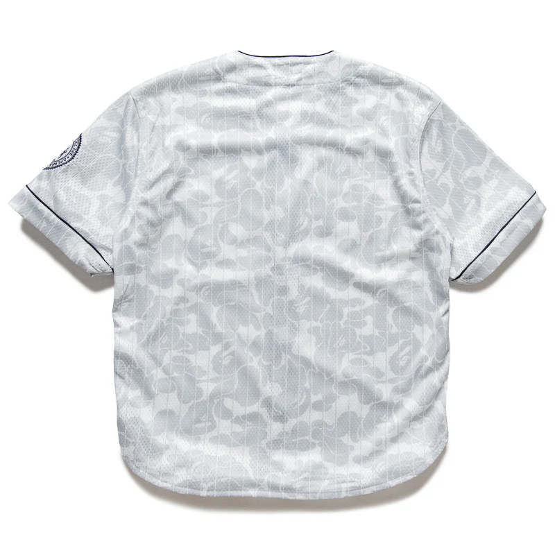 A Bathing Ape Camo Stripe Baseball Jersey - Gray - Image 2