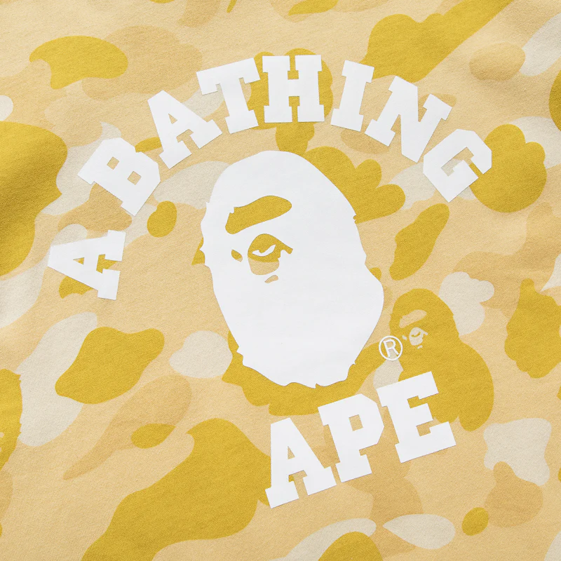 A Bathing Ape Color Camo College Tee - Yellow - Image 3