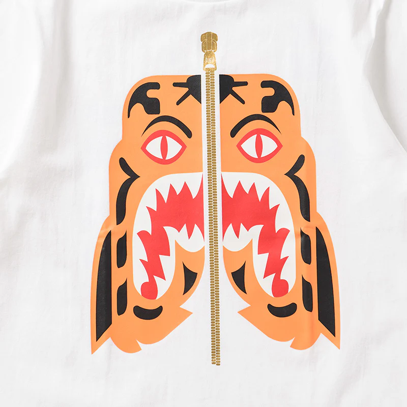 A Bathing Ape Colors Tiger Tee - White - Image 3