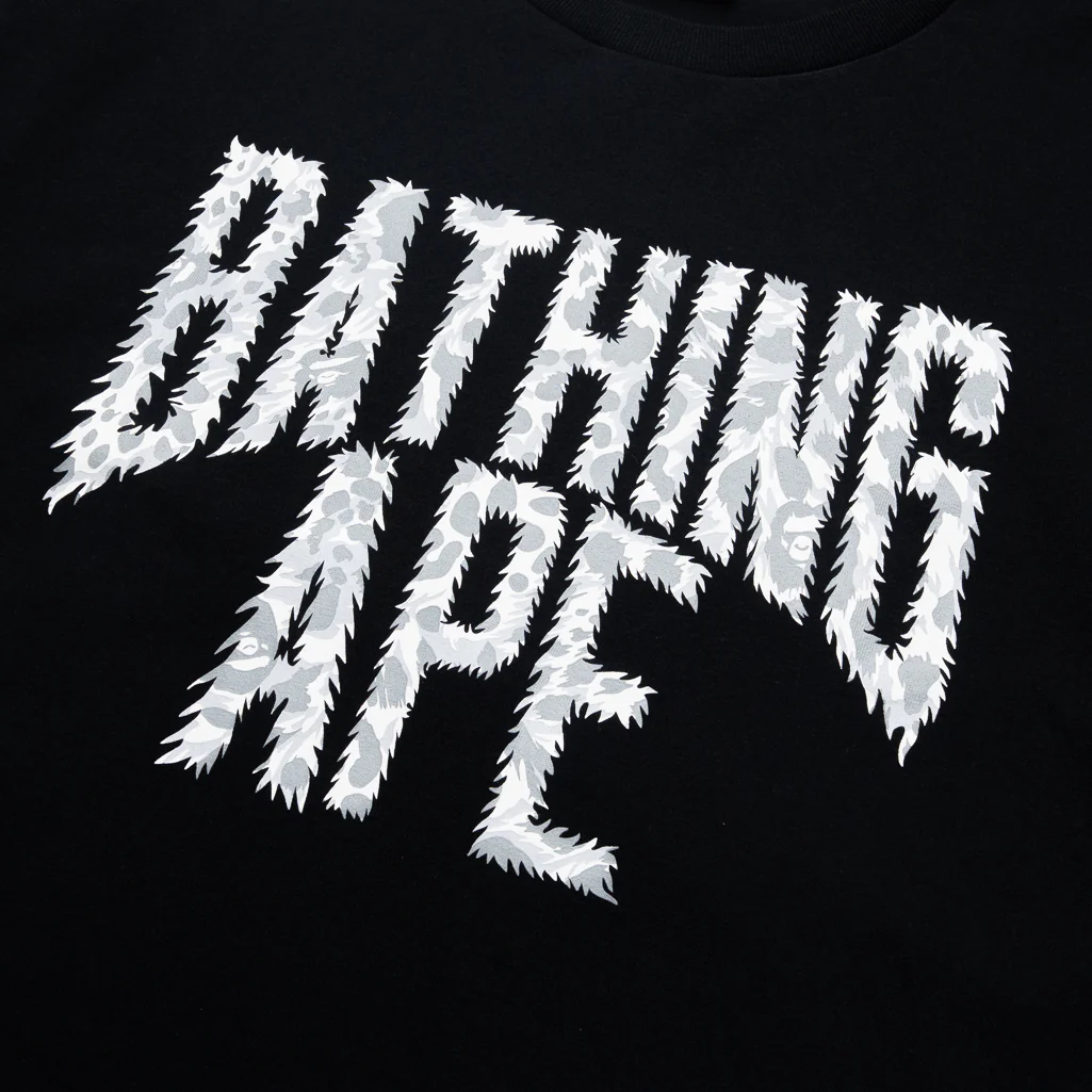 A Bathing Ape Wild Leopard Pattern NYC Logo Tee - Black/Gray - Image 3