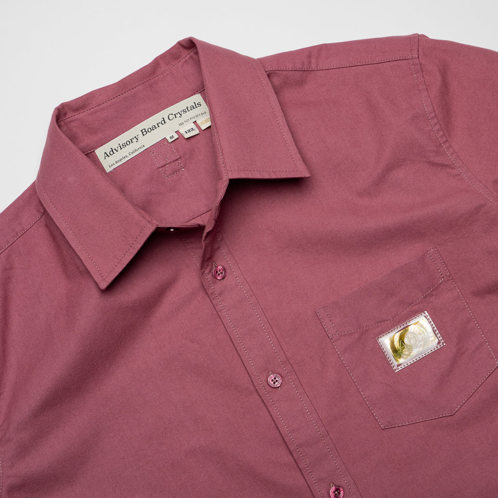 Advisory Board Crystals Short Sleeve Oxford Shirt - Mauve - Image 3