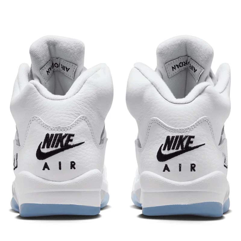 Air Jordan 5 Retro (GS) - White/Metallic Silver - Image 5