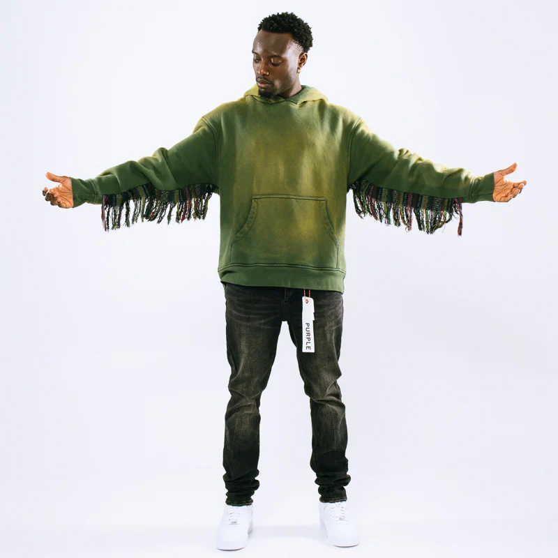Alchemist Fringe Hoodie - Moss - Image 4
