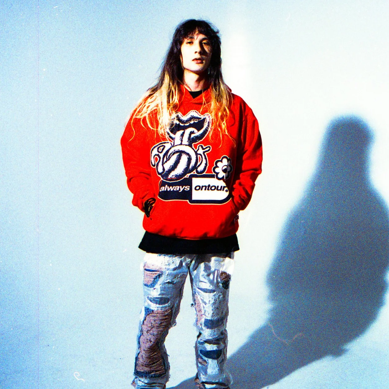 Always On Tour Lips Hoodie - Red - Image 5