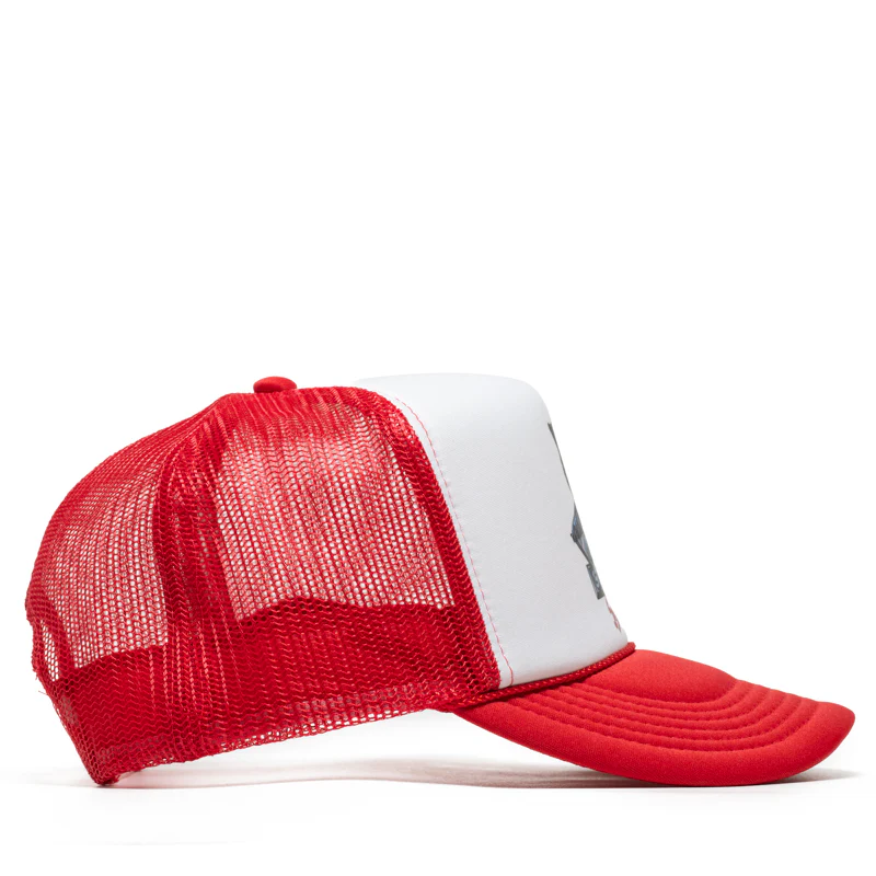 Anti Social Social Club Snow Cat Trucker Hat - White/Red - Image 2