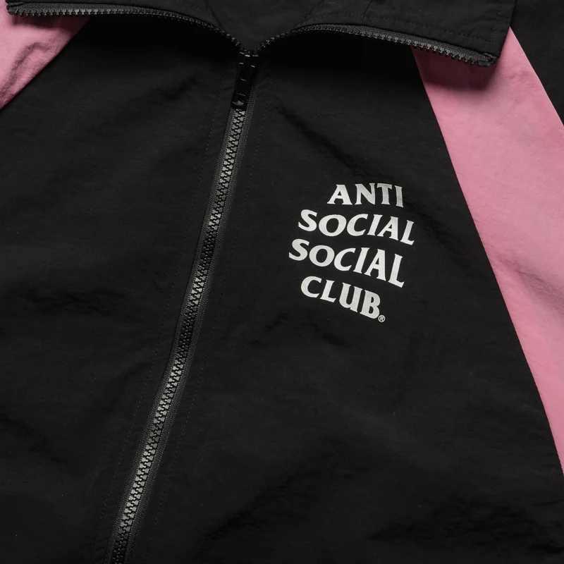 Anti Social Social Club Track Jacket - Black/PInk - Image 3