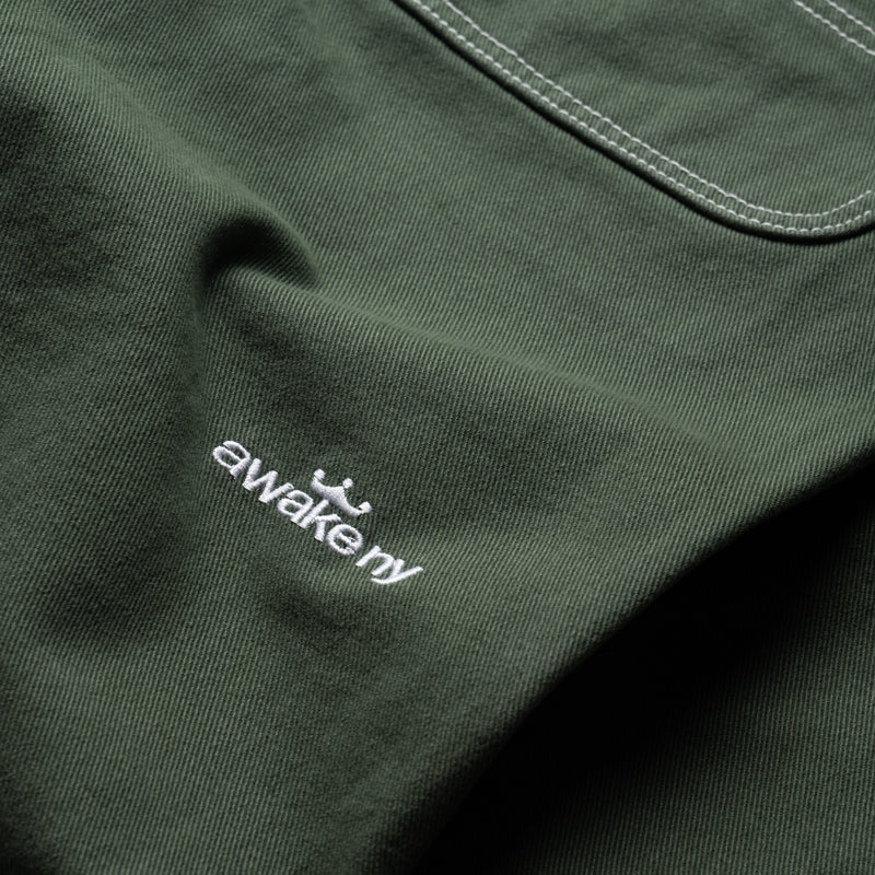 Awake NY Double Knee Jorts - Green - Image 3