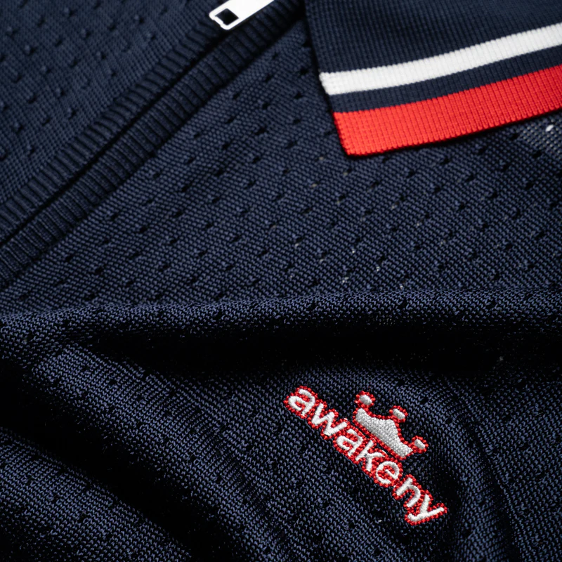 Awake NY Mesh Polo - Navy - Image 3