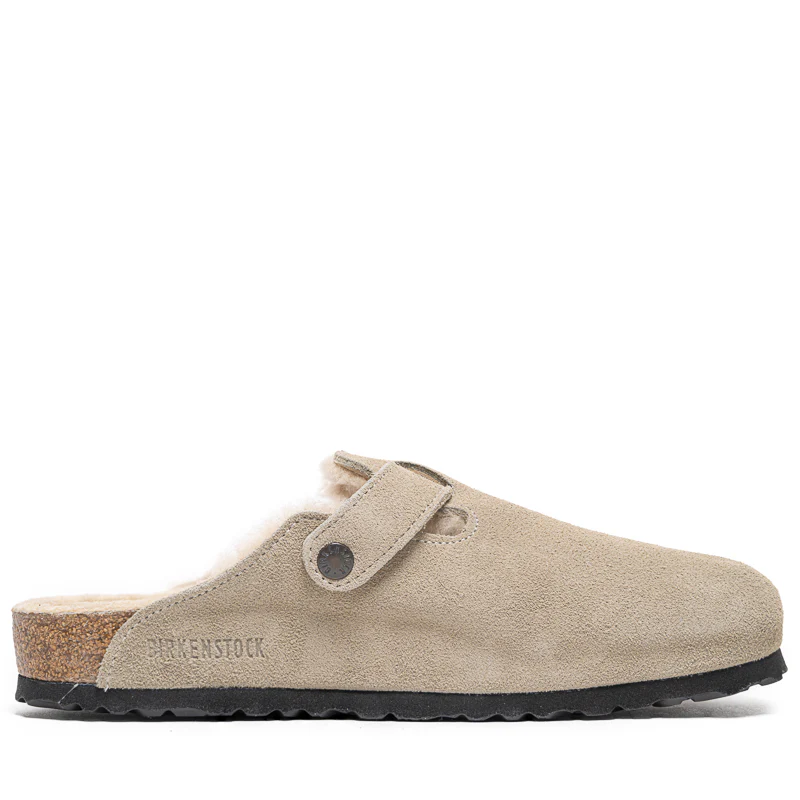 Birkenstock Boston Shearling Suede Shearling - Taupe Sand - Image 3