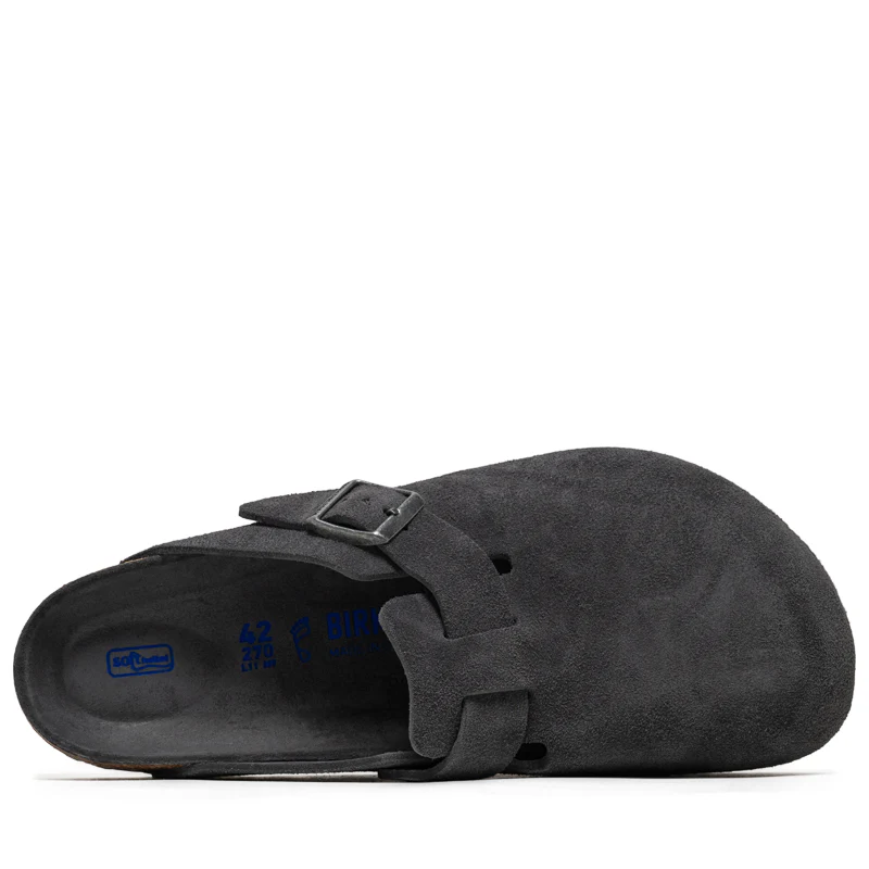 Birkenstock Boston Soft Footbed Suede - Charcoal - Image 5