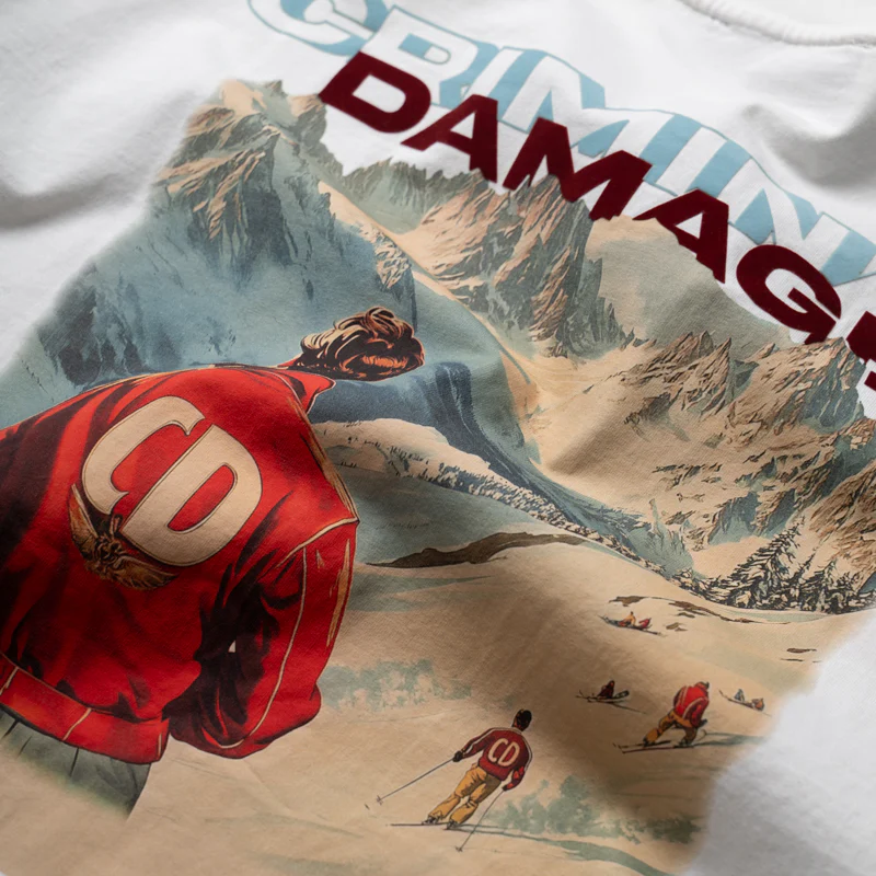 Criminal Damage Apres Ski Tee - Off White - Image 3