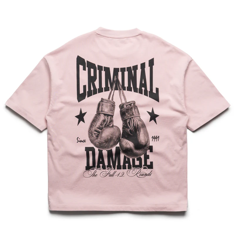 Criminal Damage Boxing Gym Tee - Lilac - Image 2