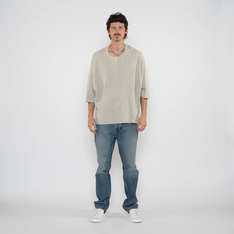 Fear Of God Essentials Waffle Tee - Heather Stone - Image 3
