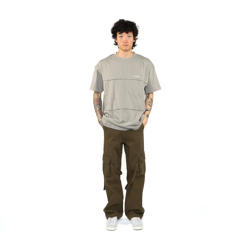 Flaneur Cut & Sew Tee - Concrete Grey - Image 3