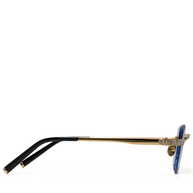 James Oro Iced Signature Gem Cut - Blue Tint/Gold - Image 2
