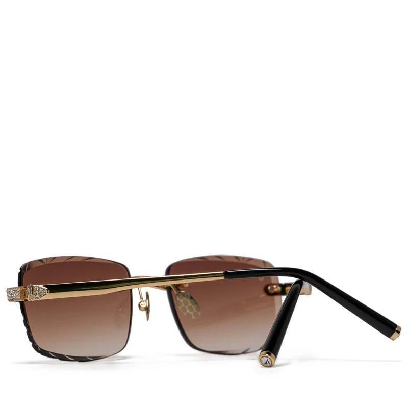 James Oro Iced Signature Gem Cut - Brown Tint/Gold - Image 3