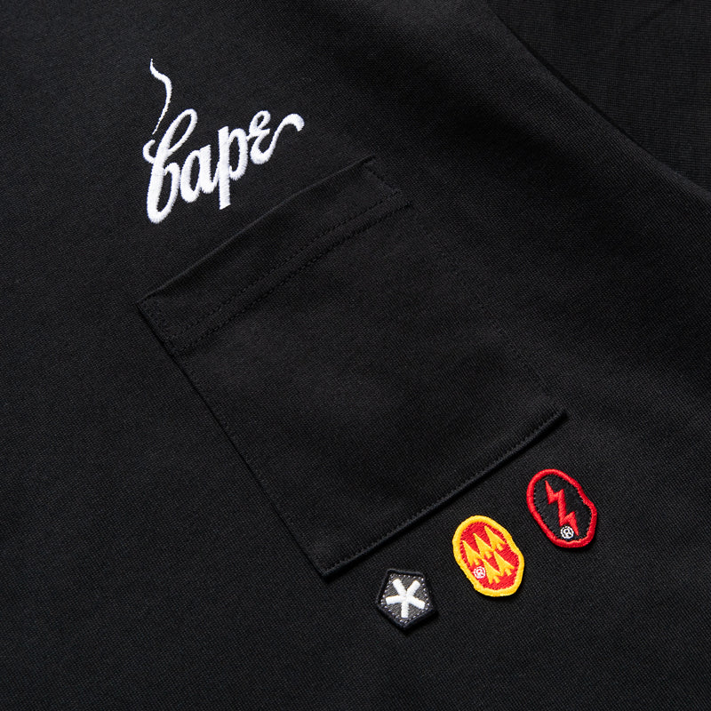 Kazuki Kuraishi x A Bathing Ape Multi Patch Military Tee - Black - Image 3