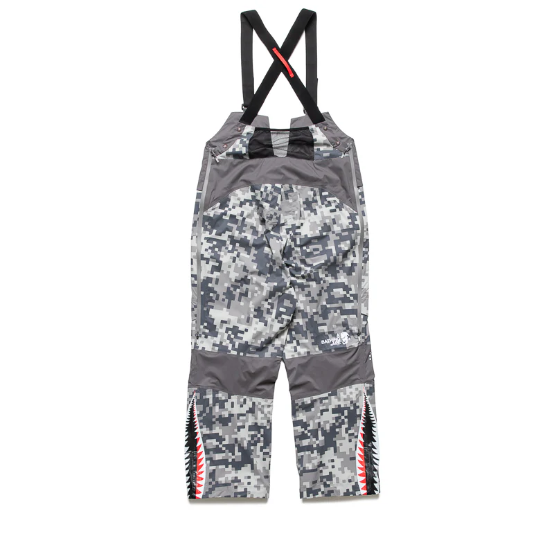 Kazuki Kuraishi x A Bathing Ape Pixelate Camo Shark 3 Layer Overalls - Charcoal - Image 2