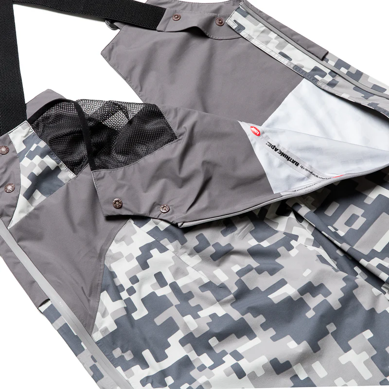 Kazuki Kuraishi x A Bathing Ape Pixelate Camo Shark 3 Layer Overalls - Charcoal - Image 6