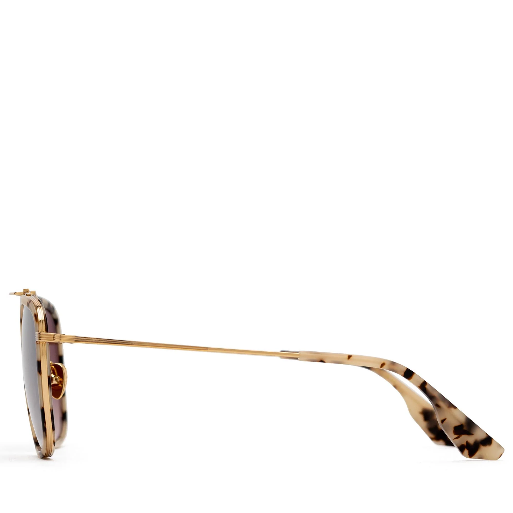 Krewe Austin Mirrored Sunglasses - Matte Oyster/24k Titanium/Amber Silver Gradient - Image 2