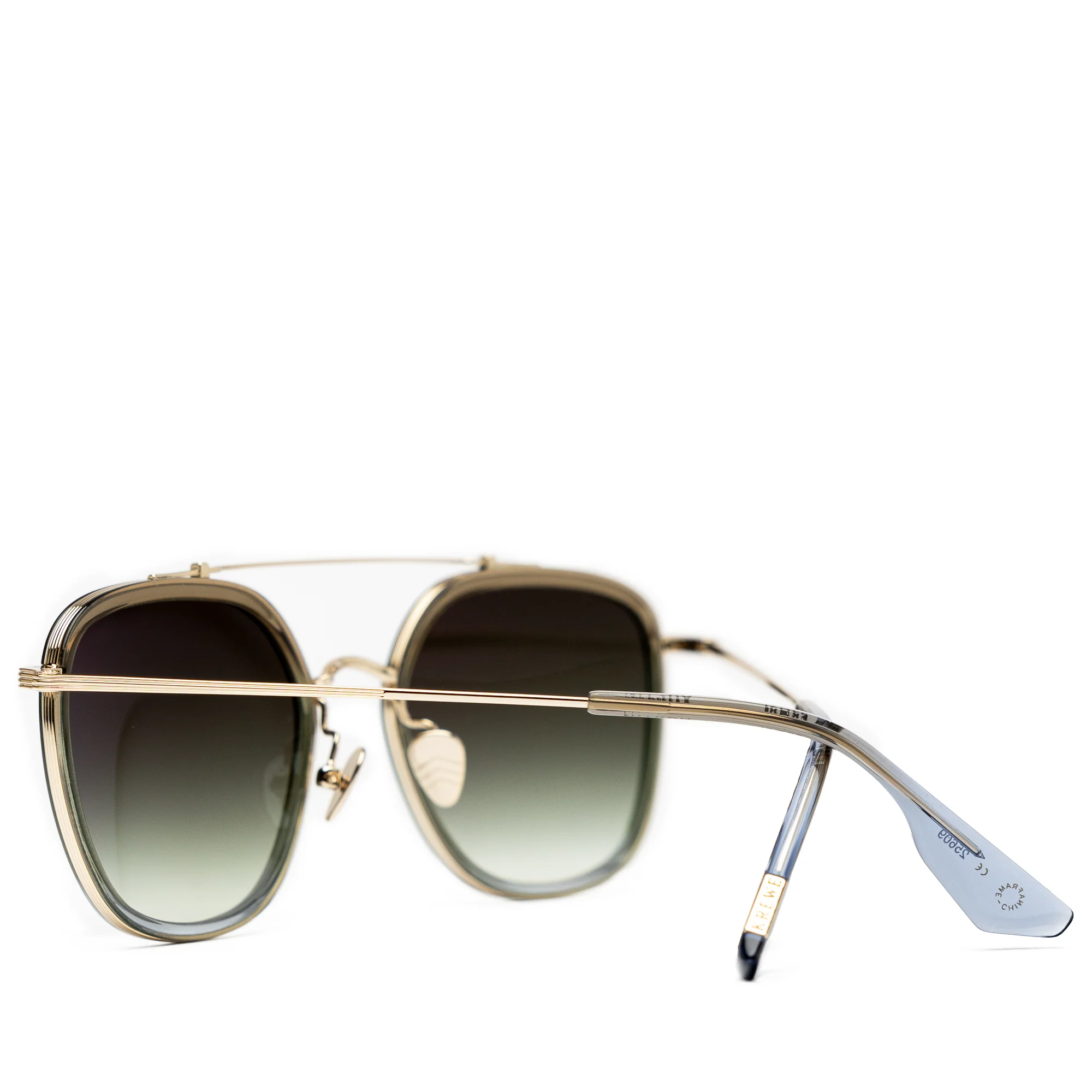 Krewe Austin Sunglasses - Matcha/Matte Black Fade 12K - Image 3
