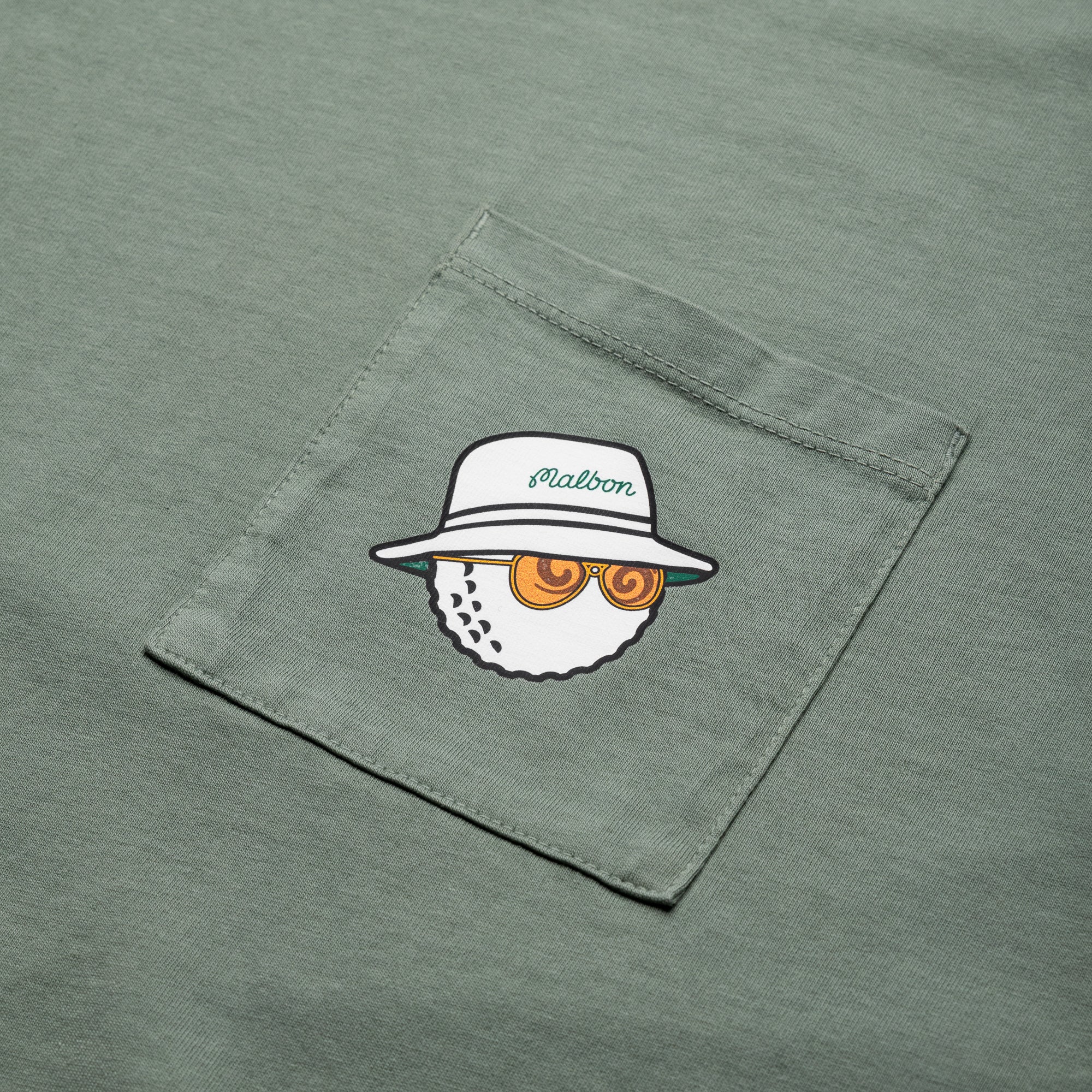 Malbon Golf Pocket Tee - Green - Image 4