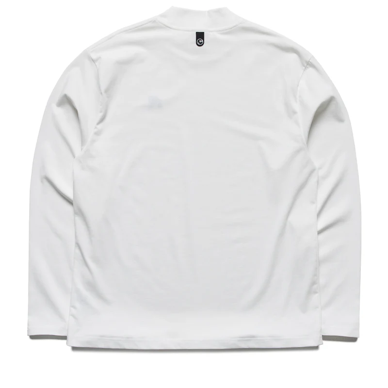 Malbon Golf Upland Mockneck L/S Tee - Snow White - Image 2