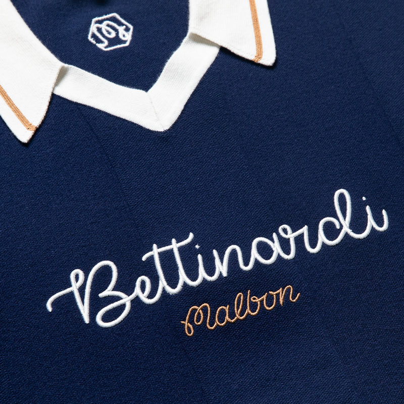 Malbon Golf x Bettinardi Knit Polo - Maritime Blue - Image 3