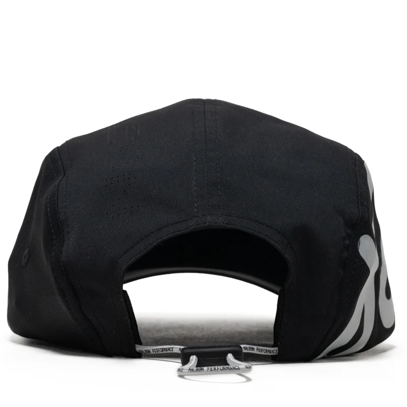 Malbon Run Club MRC 5 Panel Camper Hat - Jet Black - Image 3