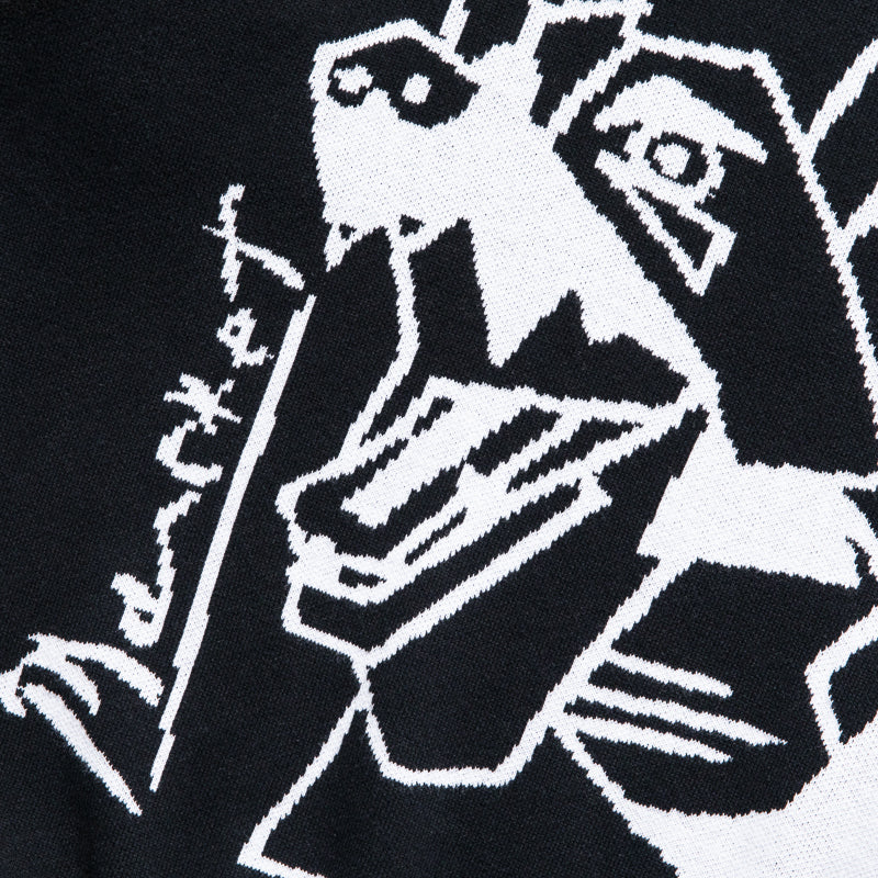 Market Cubism Beware Knit Sweater - Black/White - Image 3