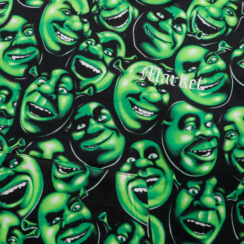 Market x Shrek AOP Hoodie - Black/Green - Image 3