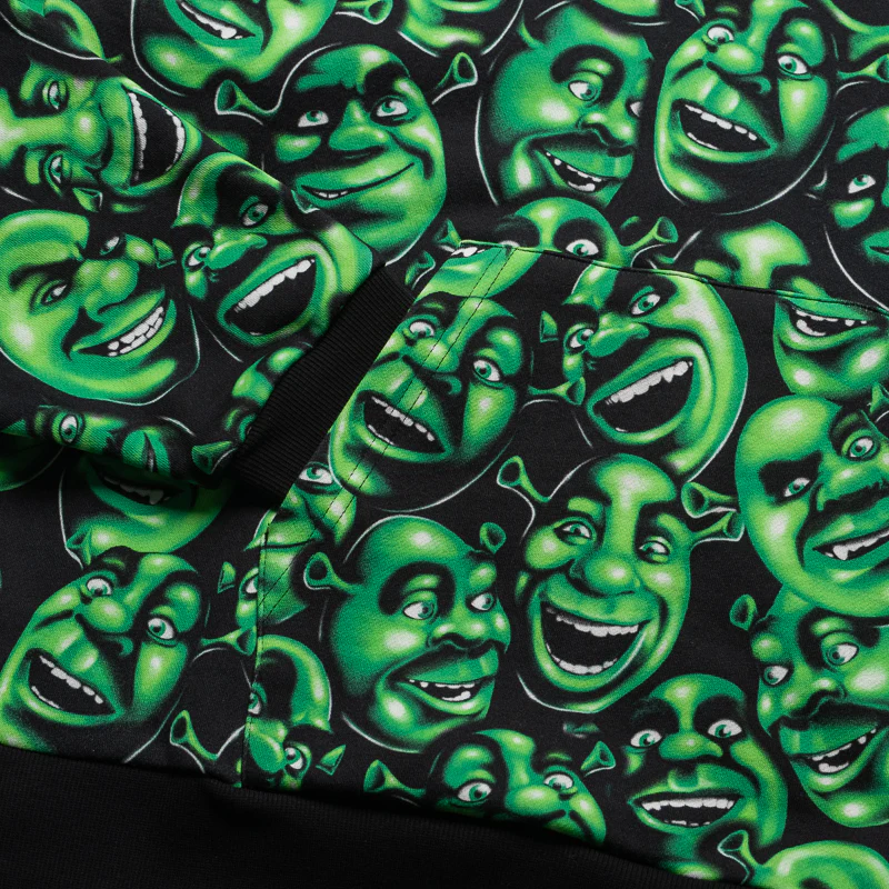 Market x Shrek AOP Hoodie - Black/Green - Image 4
