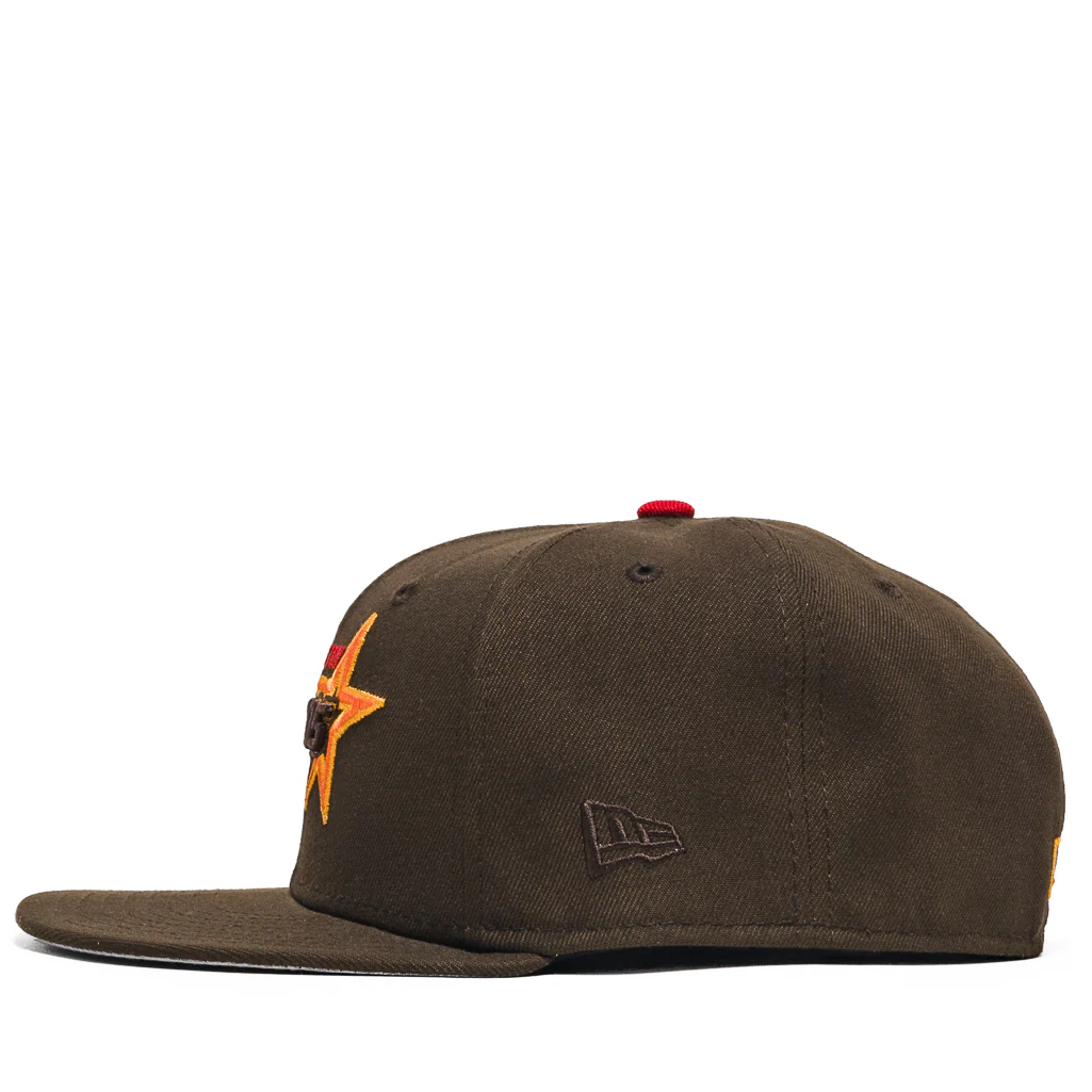 New Era x Politics Houston Astros 59FIFTY Fitted - Walnut/Scarlet - Image 4