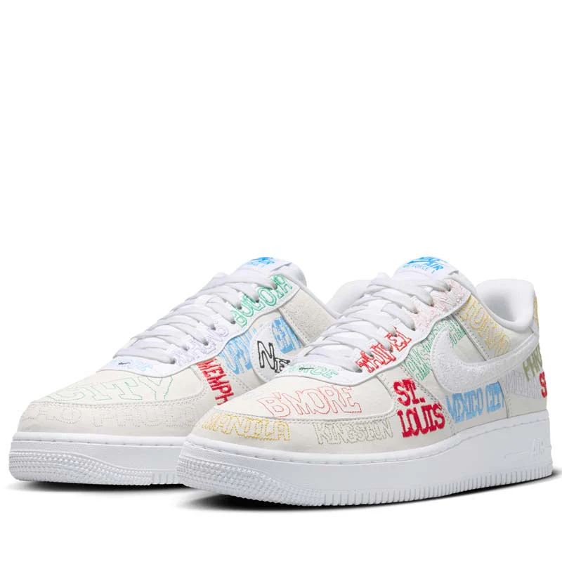 Nike Air Force 1 '07 LV8 'On Tour' - White/White - Image 2