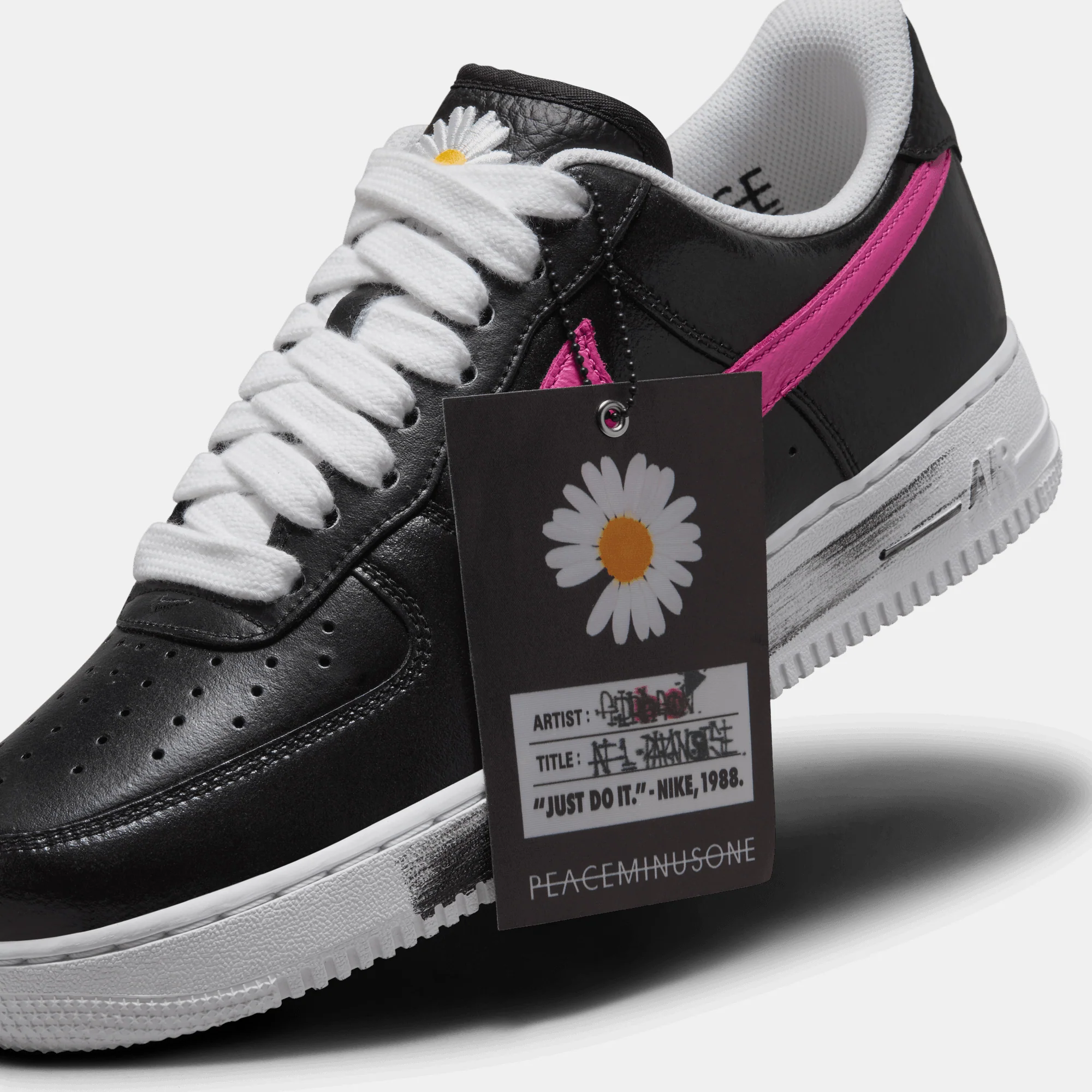 PEACEMINUSONE x Nike Air Force 1 '07 'Para-Noise 3.0' - Black/New Emerald - Image 8