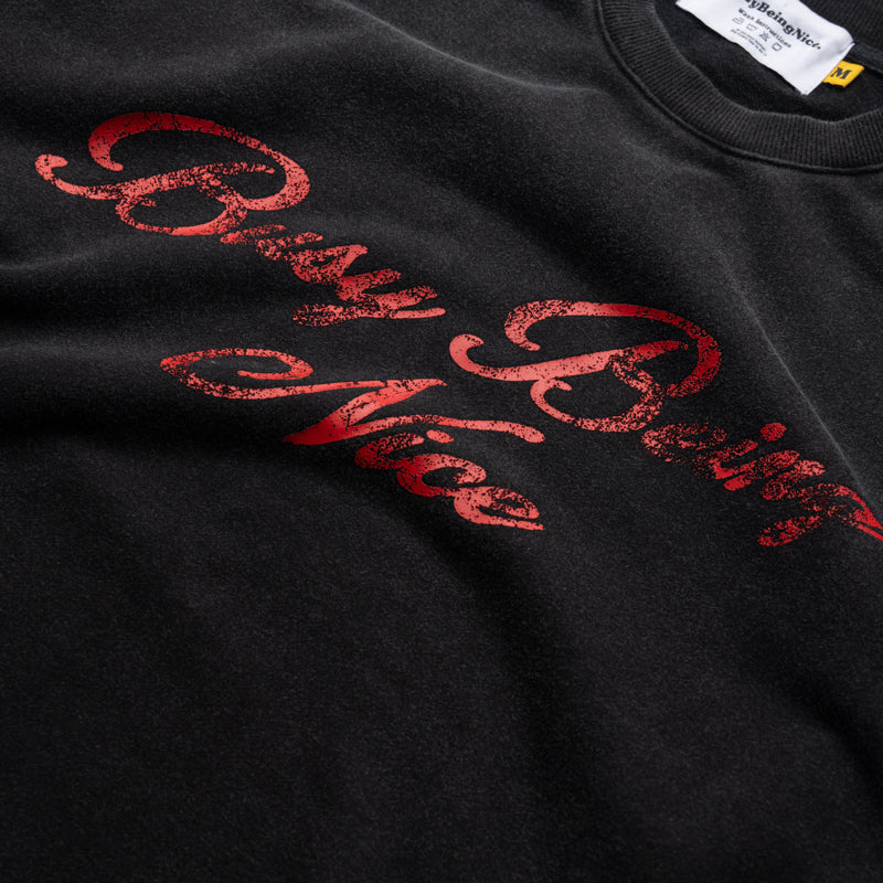 Politics Busy Being Nice Thermal Layered Tee - Black - Image 3