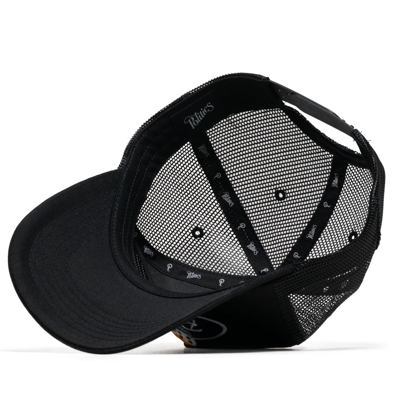 Politics Flaming Dice Trucker Hat - Black - Image 5