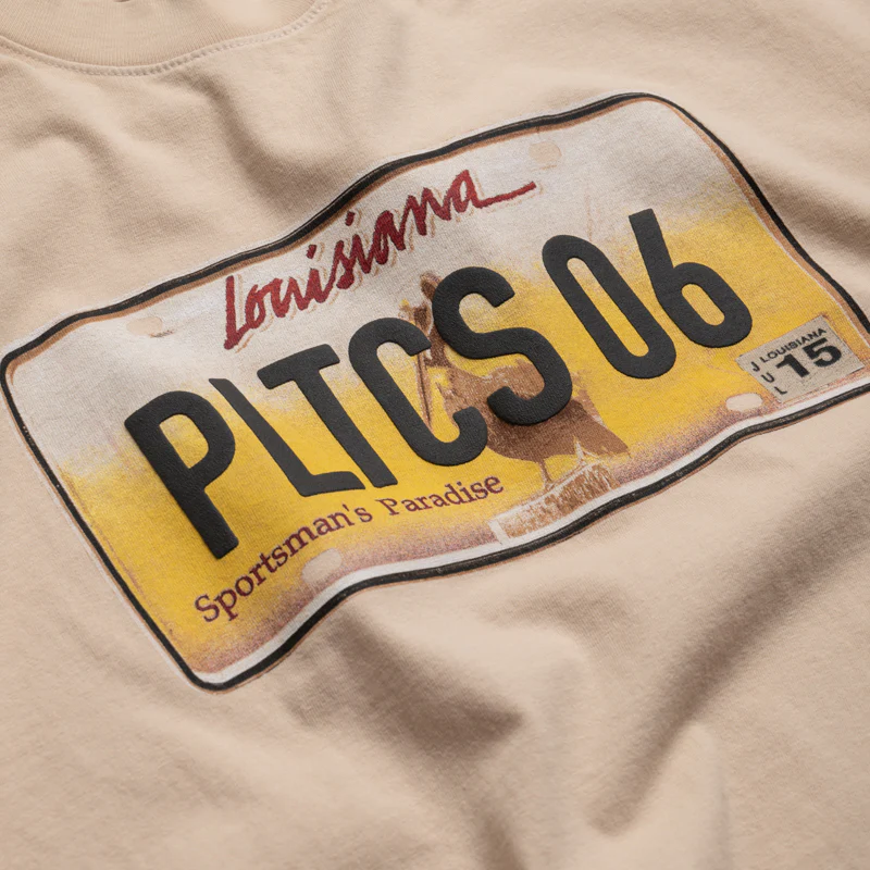 Politics LA Plate Tee - Beige - Image 3