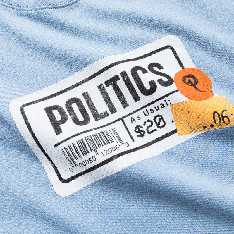 Politics Market Tee - Clear Blue - Image 3