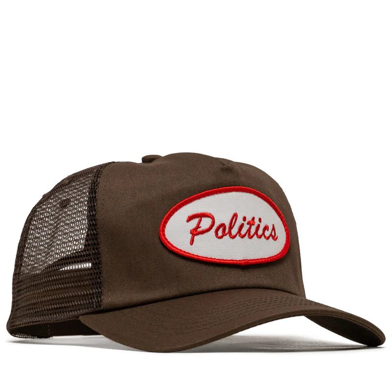 Politics Oval Trucker Hat - Brown - Image 6