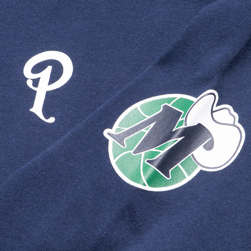 Politics x Dallas Mavericks x Mitchell & Ness L/S Tee - Navy - Image 3