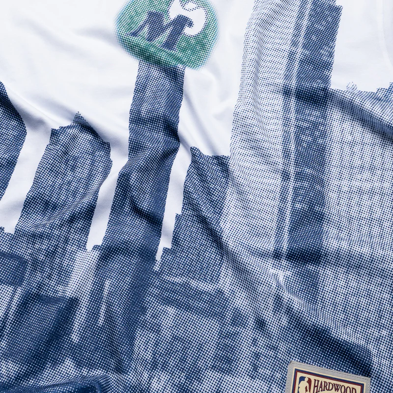 Politics x Dallas Mavericks x Mitchell & Ness Skyline Tee - White - Image 3