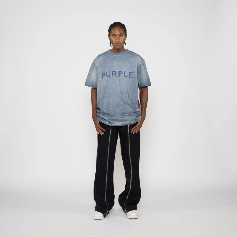Purple Brand Sateen Track Pant - Black - Image 3